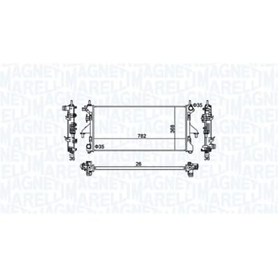 Motorradiateur  MAGNETI MARELLI 350213126900