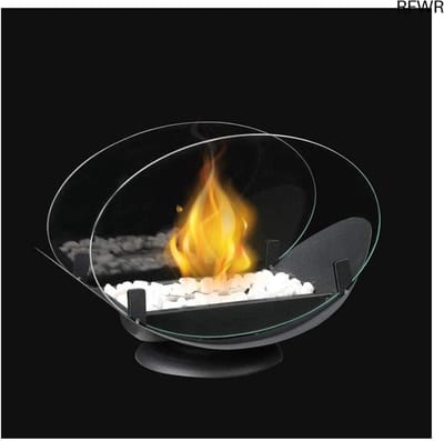 RFWR® Sfeerhaard XL - Tafelhaard met Decoratiestenen - Bio-Ethanol Haard voor Binnen en Buiten