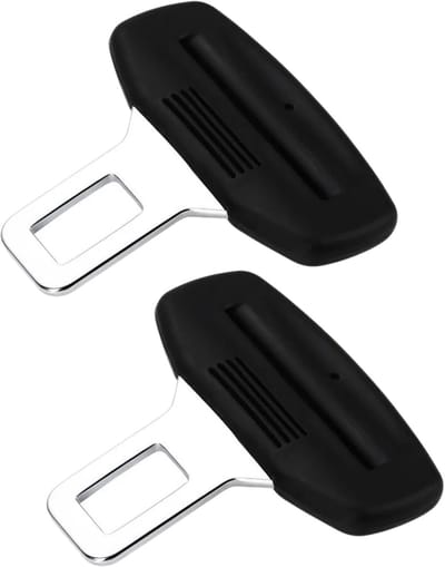 2x Gordel Gesp - Hoge Kwaliteit - Alarm Piep Stoppers Set - Stevig Metaal en Kunststof - Waarschuwing Stopper - Gordelclip - Autogordel Uiteinde - Auto Accessoires