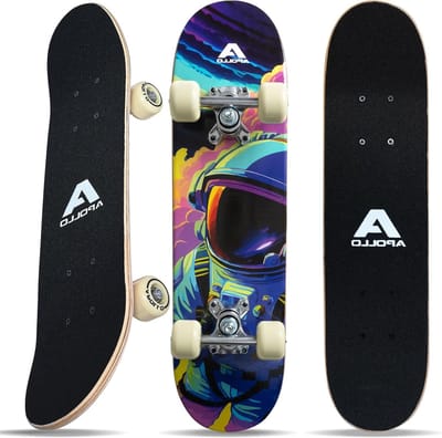Kinderskateboard Compleet - Kinder skateboard - Leren skateboarden - Aluminium assen - 24 inch - Astronaut