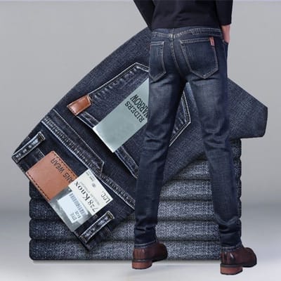 Wthinlee Zomer Dunne Heren Stretch Rechte Jeans Klassiek Zwart Blauw Zakelijk Casual Grote Maat Denim Broek Merk Broek 28 gray
