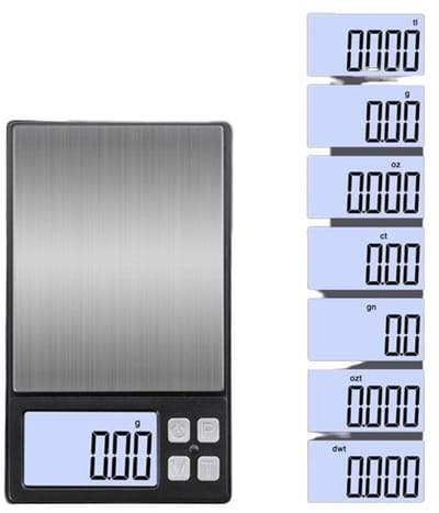 Digitale weegschaal, juweliersweegschaal, precisieweegschaal, gouden schaal 500g/0,1g