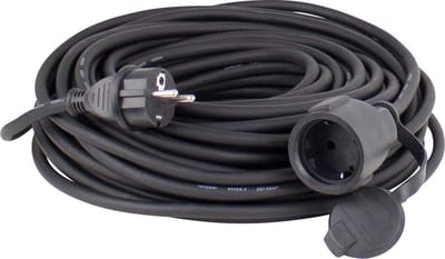 Rubberen Verlengkabel met Beschermende Contactspoel Plug - 5 meter