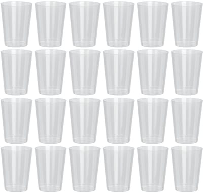 Dailygoods- Partybekers 24 Stuks - Herbruikbare Bekers - Vaatwasmachinebestendig - Voedselveilig Plastic - Ideaal voor Feesten - Regenboogkleurig - Drinkbekers