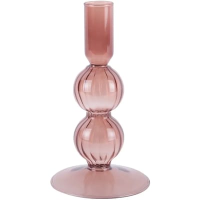 Glazen kandelaar Present Time Swirl Bubbles