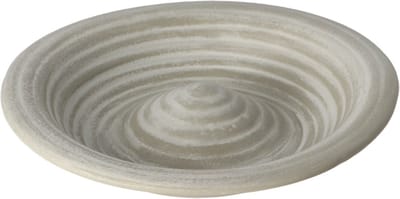 Esschert Design Vogelbad - grijs - voederschaal - keramiek - D28,8 x H5,5 cm - tuinvogel drinkschaal