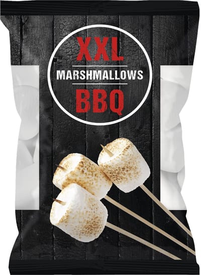 Black Label XXL BBQ Marshmallows - Perfect voor uw winterse buitengrill avonturen - 400 gram