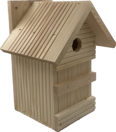 GARDEN SPIRIT Vogelhuisje 17 x 18 x 24 cm Nestkast naturel