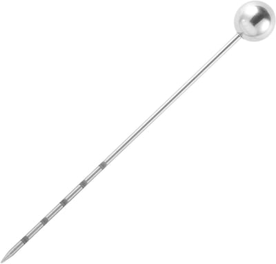Grondsonde Staaf - Bodemmonster Gereedschap - Grond Testen - Roestvrij Staal - 33.5 x 3.5 cm - Zilver