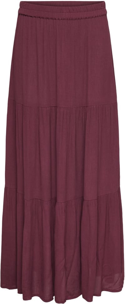 Only bordeaux dames rok   Regular fit   Structuur patroon   Elastische boord   Duurzaam   Regular waist Bordeaux XL