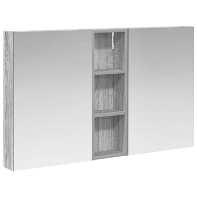 vidaXL - Badkamerkast - set - 3 - st - 100 - x - 10,5 - x - 60,5 - cm - Bewerkt - hout