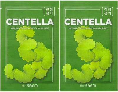 The Saem Natural Centella Asiatica Sheet Mask - Korean Beauty - Korean Skincare - K-Beauty Gezichtsmasker - 2 x 21ml