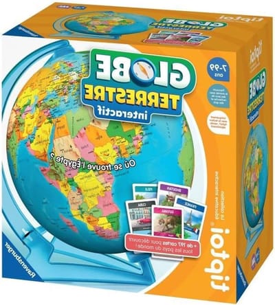 Interactief spel wereldbol - Elektronisch educatief spel zonder scherm - Franse versie - Vanaf 5 jaar - 00 190