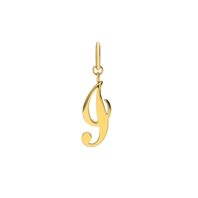 Lucardi Dames Stainless steel goldplated letterhanger voor dames - Hanger - Staal - Goudkleurig