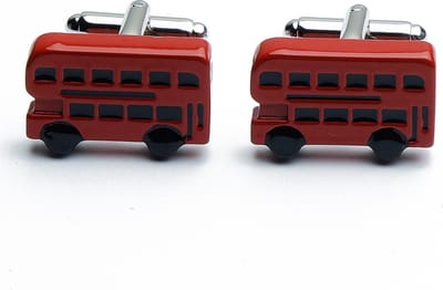 Manchetknopen - Bus Dubbeldekker Rood Brits Engeland