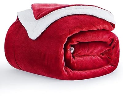 Dikke Sherpa Fleece Deken - Warme en Zachte Microvezeldeken voor Slaapbank of Tweepersoonsbed, 150 x 200 cm