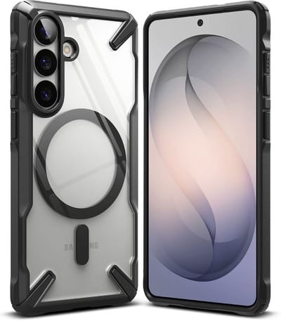 Ringke Hoesje Geschikt voor Samsung Galaxy S26 | Fusion X Magnetic | Compatibel met MagSafe / Qi2 | Back Cover met Magneet | Militaire Standaard | Zwart