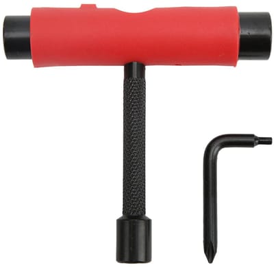 Dailygoods- Skateboard Tool - T-vormige Sleutel - L-vormige Sleutel - Staal/Kunststof - Voor Repareren/Afstellen - Onderhouds Gereedschap - Schaatssleutel