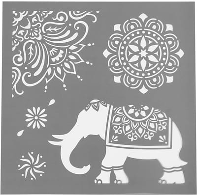 Sjabloon, etnische motieven, afm 30,5x30,5 cm, dikte 0,31 mm, 1 vel