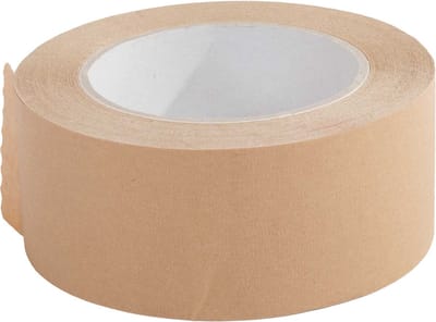 Kortpack - Papertape 75mm breed x 50mtr lang - Bruin - 24 rollen - Kerndiameter: 76mm - Papier Plakband - Ecologische Tape - Papiertape - (020.0069)