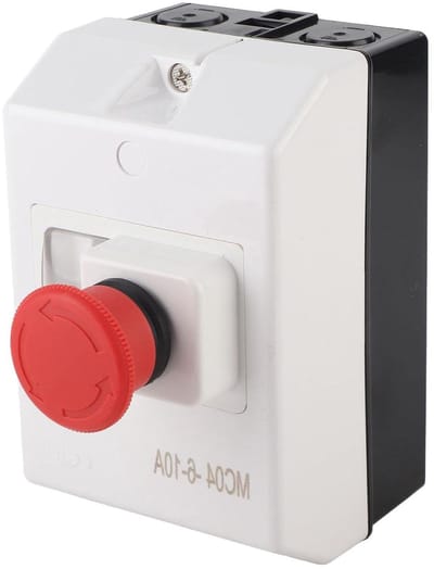 Motorbeveiligingsschakelaar - Stroomonderbreker Noodstop - Motoren Beveiligen - IP55 Waterdicht - 6-10A - Zwart
