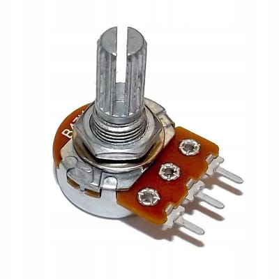 Rosfix Potentiometer Rotatiepotentiometer B10K - Lineair 10KΩ - As 15mm Ø6mm, 300° 0,125W ±20%