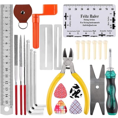 Elektrische akoestische gitaar Ukelele reparatie schoonmaak gereedschap accessoires kit veelkleurig