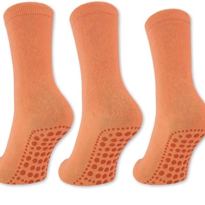 Belucci Dames ABS Huissokken – Antislip Sokken – Warme Katoenen Huissokken - Set Van 3 Paar - Maat 35/38