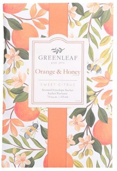 Greenleaf Geurzakje Orange & Honey 17 Cm Hout Oranje/groen