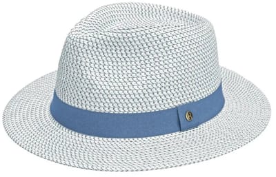 Lionel Trilby – Zonnehoed Heren & Dames UV Werend - Maat: M-L: 58 cm - Blue/White