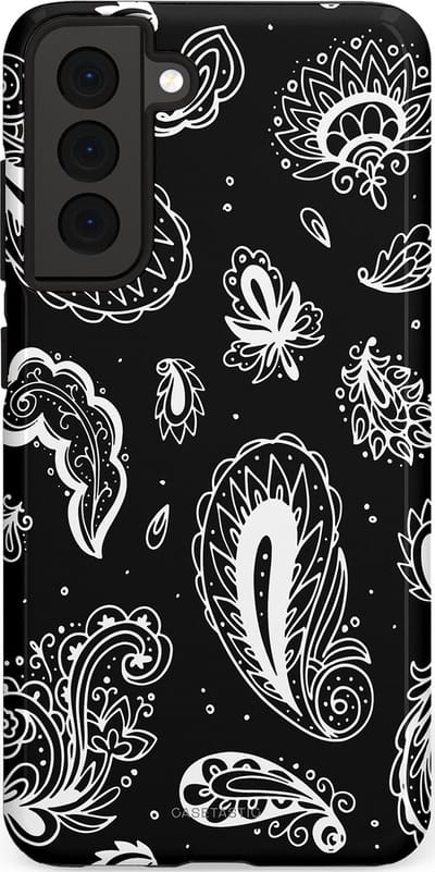 Casetastic Hoesje Geschikt voor Samsung S21 FE - Stijlvolle Beschermende Duo-layer Case - Paisley pracht