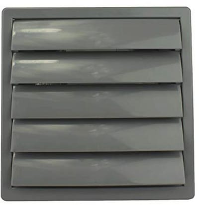 Weerbestendig ventilatierooster met lamellen 170 x 170 mm Ø 150 mm
