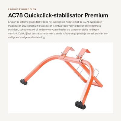 Dailygoods- Stabilisateur Premium Stabiliteit - Verstelbaar Ontwerp - Rubberen Grip - Brede Toepassing - Veiligheid tijdens Gebruik - Laddersteun
