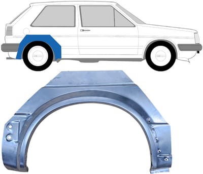 Reparatiepaneel achterspatbord voor Volkswagen Golf 2 1982-1992 / Rechts