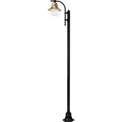 K.S. Verlichting 1-lamp lantaarnpaal Toscane 240 cm, zwart