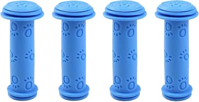 2 Paar Antislip Rubberen Fietsstuurgrepen - Schokdempend voor Kinderfiets, Step en Scooter (Blauw)