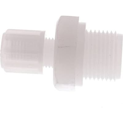 6x4mm & G3/8'' PVDF Rechte Knelfitting Buitendraad 10bar