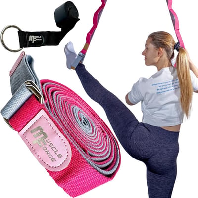 Flexibele Stretchriem voor Beenstrekken, Yoga en Balansoefeningen