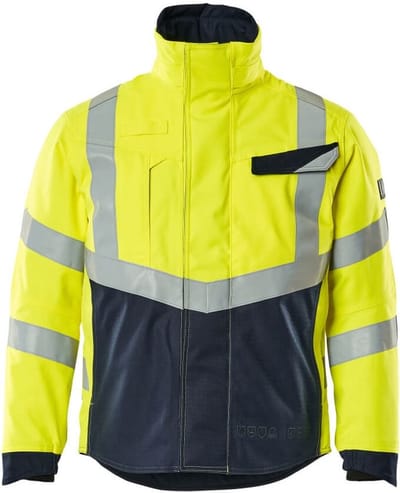 Mascot Multisafe Winterjas 19835-217 - hi-vis geel/donkermarine - 2XL