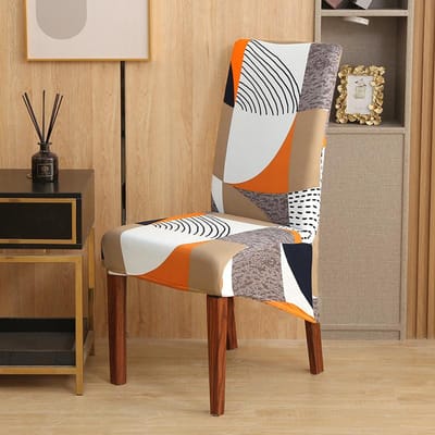 bloemenprint Hoge Rug XL/M Maat Stoelhoes Stretch jurk voor Stoelhoezen voor Eetkamer Bruiloft Banket Woondecoratie Hoes Medium(48-55cm)