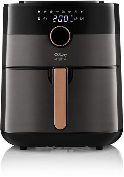 Arzum Airtasty XL Air Fryer AR2091-0400 | Zwart/Koper - Heteluchtfriteuse - 6 Liter - 1750W