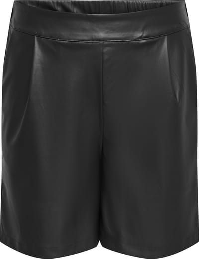 ONLY Carmakoma Leren shorts CARTILA Regular fit imitatie leren shorts