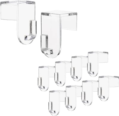 Raamhaken, set van 8 stuks, transparante deurhaken om op te hangen, klemhaken, ideaal om op te hangen, voor raamdecoratie op het raamkozijn