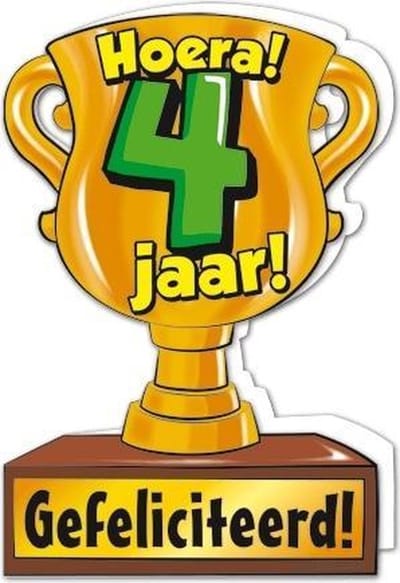 Trofee kaart - 4 jaar