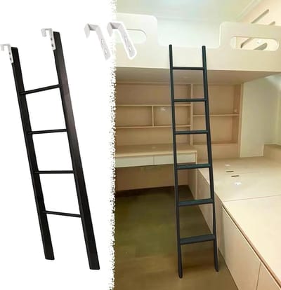 Bedladder - Stapelbed ladder - Gemakkelijke toegang - Afneembaar en stevig - 116 cm - Zwart