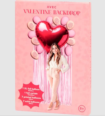 Valentijn Backdrop Ballonnenset - Valentijn Balonnen - Valentijn Versiering – Hart