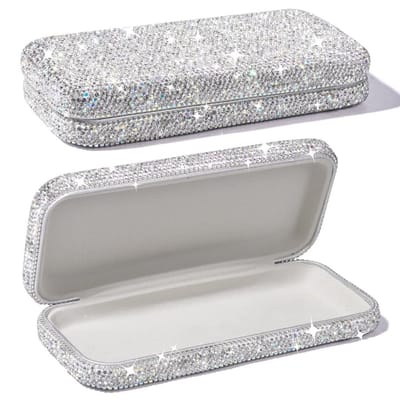 JHUBERS- Brillenkoker Hardcase - Zonnebril Organizer - Diamant Strass - Vochtbestendig - Opvouwbaar - Robuust en Elegant - Brilcase