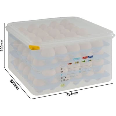 GGM Gastro (6 Stück) Eierbox - GN 2/3 - inkl. 4 Lagen für je 30 Eier - Höhe: 200mm