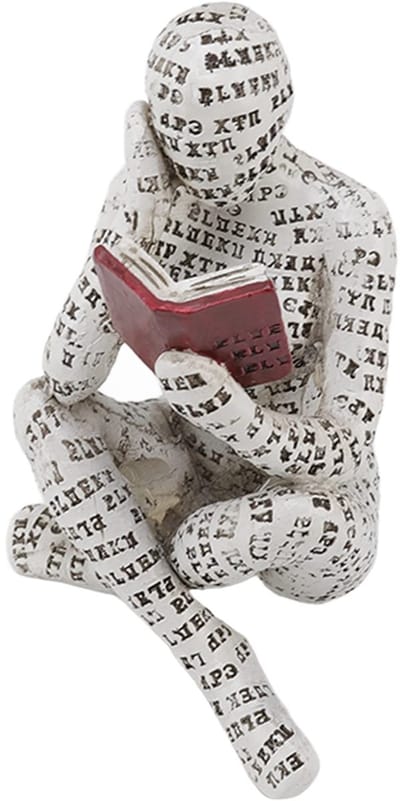 Dailygoods- Beeldje Lezende Vrouw - Hars Ornament - Decoratie Woonkamer - Sculptuur - Geschenkkeuze - Innovatief Ontwerp