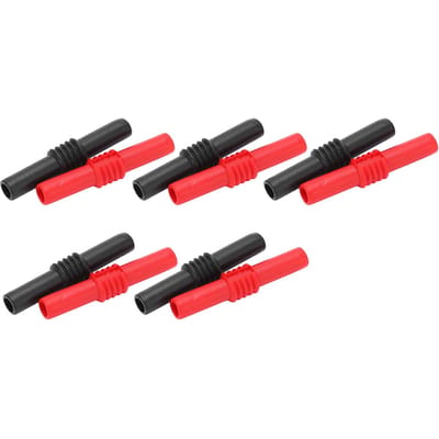 10 stuks U22 4mm banaanstekker koppeling PVC verlengadapter voor elektrische tests 42mm